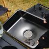 Kamp IGT Masa Lavabo 5.5L Paslanmaz Çelik Taşınabilir Piknik Sebze Yıkama Lavabosu Bulaşıklık Bulaşık Yıkama Kabı Tahliye Tıpalı