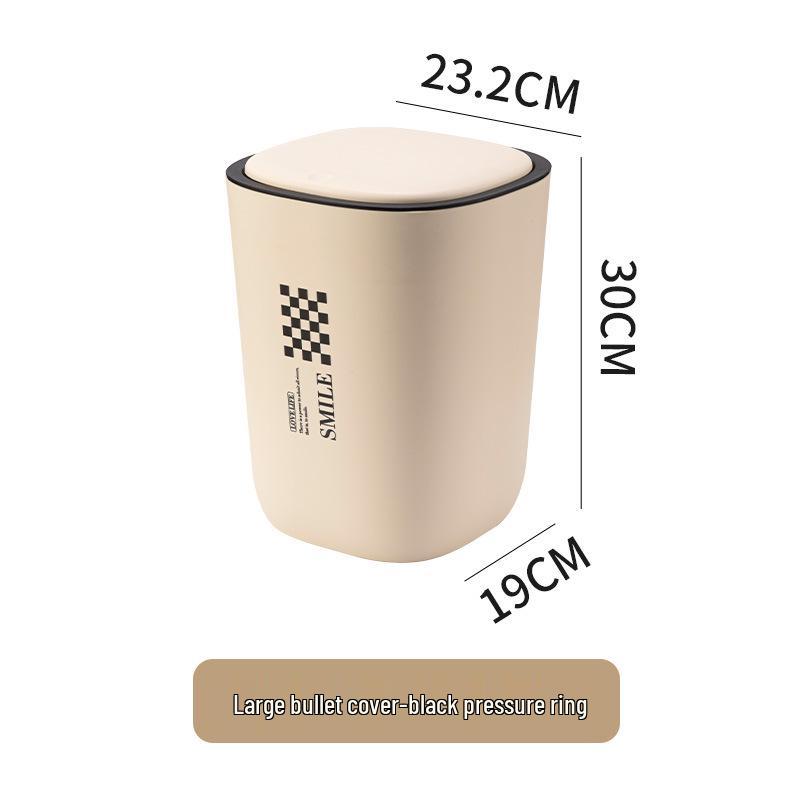Press-Type Large Capacity Trash Can for Home - Bedroom, Living Room, Kitchen, Bathroom