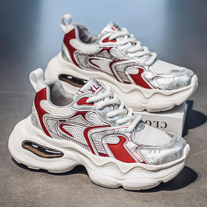 New Fashion Men 's Four Seasons Comfortable Thick Sole Shoes Students Boys GirlsTrending Soft Sole Breathable Casual Running Sneakers