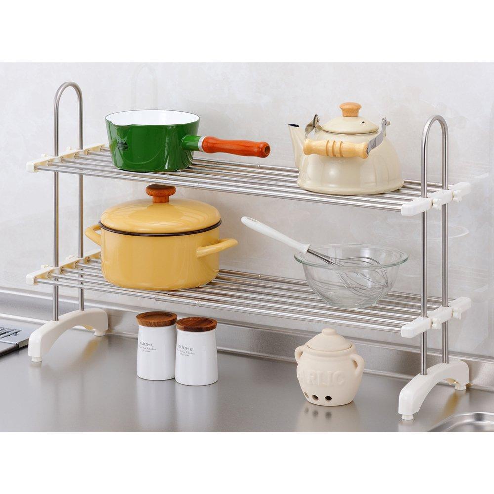 Wahei Freiz Extendable Storage Shelf, 50-83cm