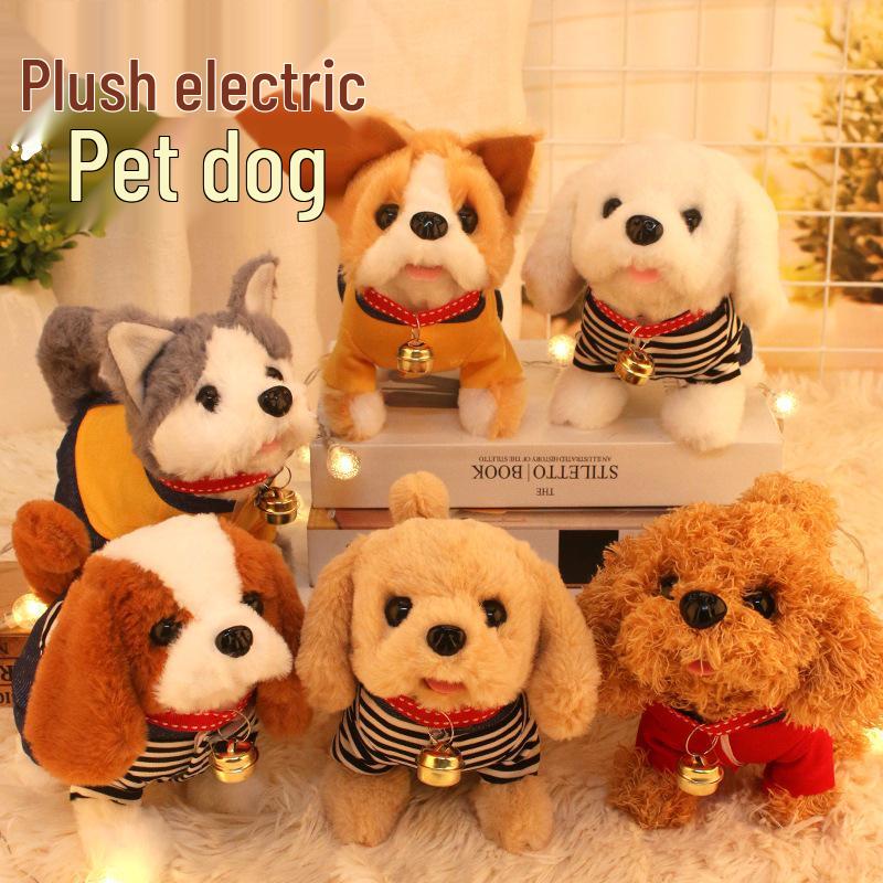 Interactive Plush Puppy: Walking & Barking Electronic Toy Dog for Kids