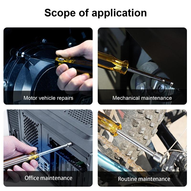 5-10mm Metal Socket Driver Wrenches Screwdriver Hex Key Socket Screwdriver Socket Screwdriver Hand Tool Socket Screwdriver