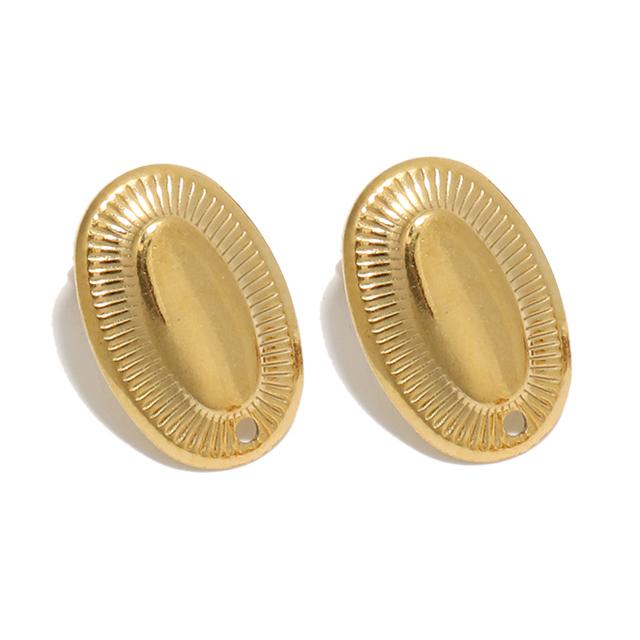 10pcs Gold Color Stainless Steel Classical Stud Posts for DIY Earrings Pendants Jewelry Making Dangle Charms Craft Components