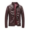 Men's Jacket Casual Leather Jacket Trendy Jacket Korean Version Stand-up Collar Pu Leather Jacket
