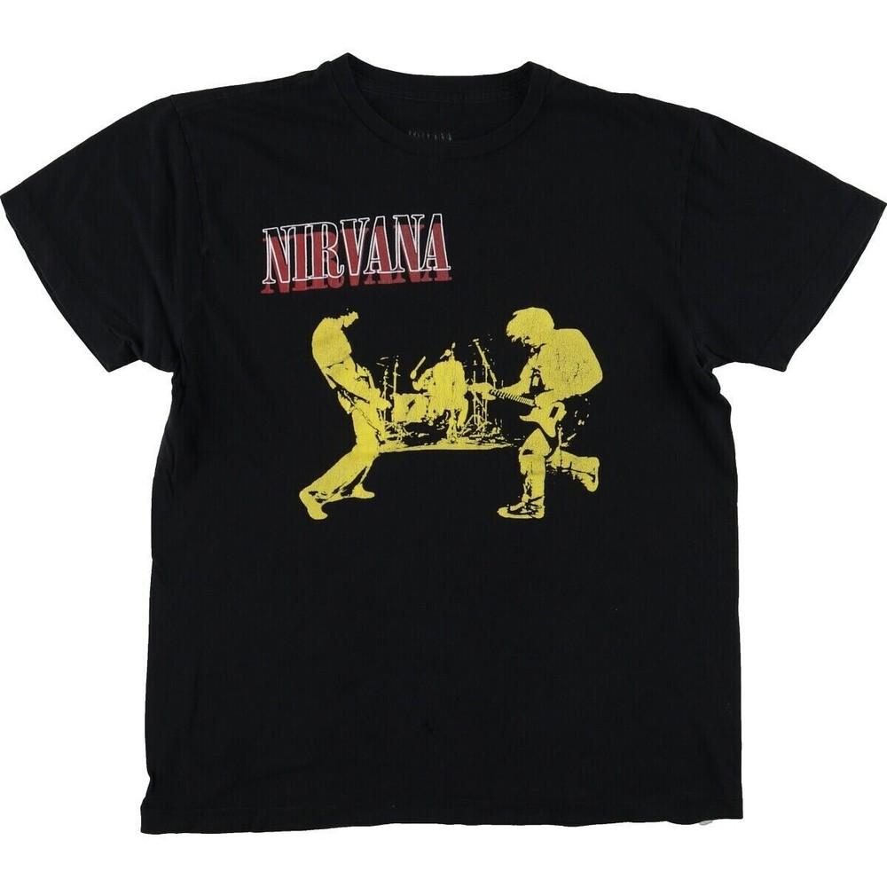 Футболка группы Nirvana Плотный хлопок Черная Унисекс S-4XL VN2377 Унисекс Футболка XXL