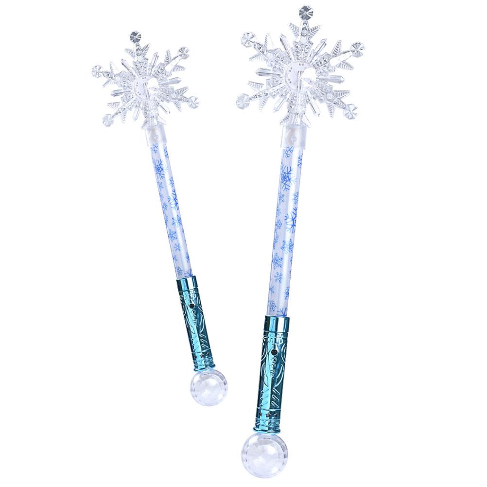 Snowflake Luminous Magical Wand Princess Cosplay Fairy Stick Glowing Magical Wand