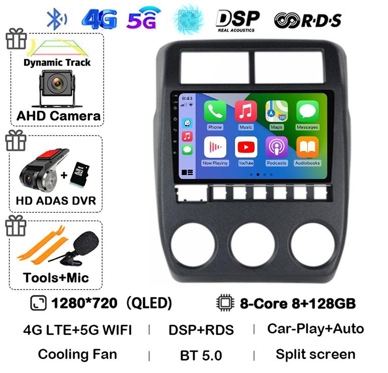 Android 14 Wireless Carplay+Auto WIFI+4G Car Radio For LADA NIVA 2022 Multimedia Stereo Video Player GPS Navigation 360 Camera