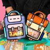 12/1PCS  Creative Gifts Packaging Bags Cartoon School Bag Shape Candy Zip Lock Biscuit Packaging Bag Stand Up Snack Gift Bag