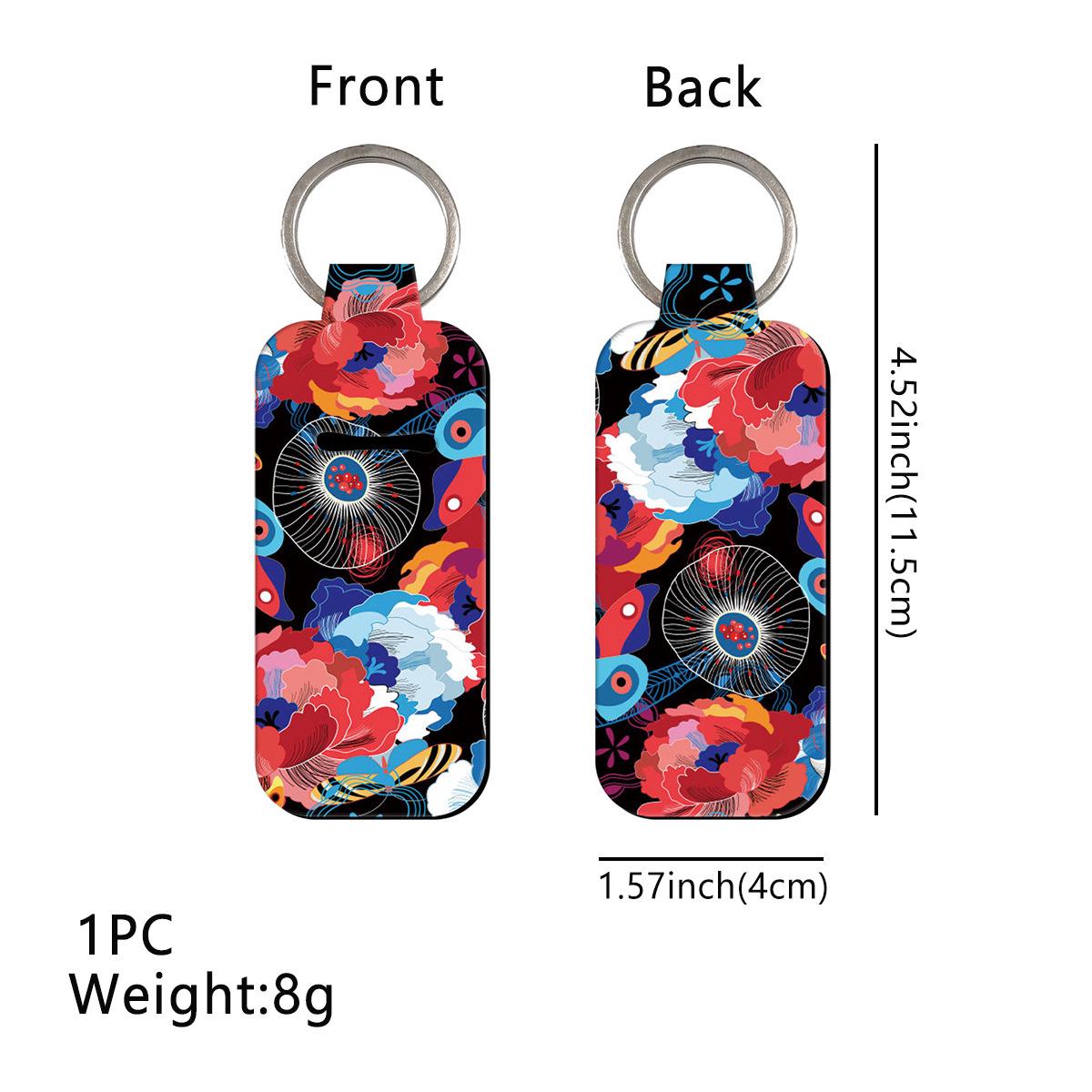 Floral Lipstick Case & Lanyard Keychain for Lipstick Protection and ID Access