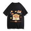 Cute Capybara Tshirt Unisex Design Sense of Personality Casual Loose Shortsleeved Kawaii Animals Printed Tops Figure Silhouette