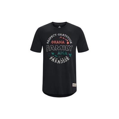 Buchstaben-Print Rundhals Kurzarm T-Shirt Herren Oberteile Schwarz 1376894-001