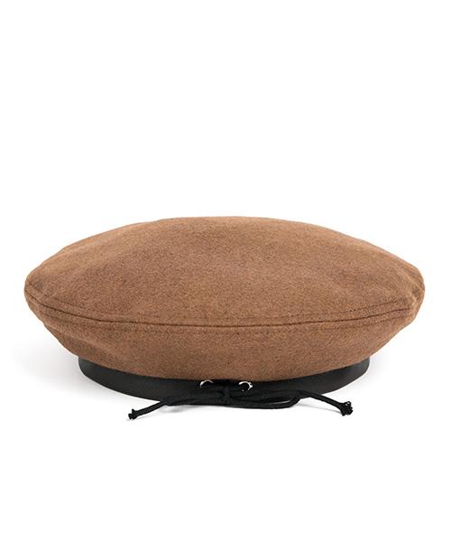 Waildeubeuligseu Melton Wool Flat Beret (Camel)