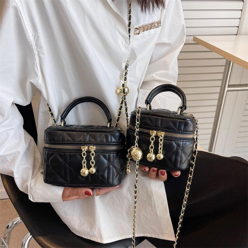 Rhombus Chain Bag Women's New High-end Fashion Mini Shoulder Messenger Bag Popular Small Square Bag