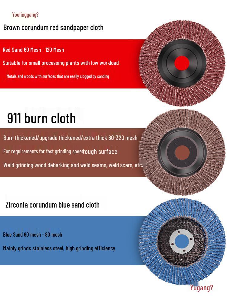 Flap Disc for Angle Grinder, Metal & Stainless Steel Polishing, Thousand Leaf Sanding Wheel