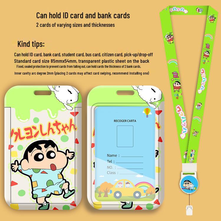Crayon Shin-chan Cartoon Student ID Lanyard & Badge Holder