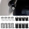 4Pcs Car Wheel Tire Valve Caps For VW Caddy Beetle Touareg Tiguan Touran Golf 5 GTI Scirocco Passat Air Stem Tyre Plug Accessory