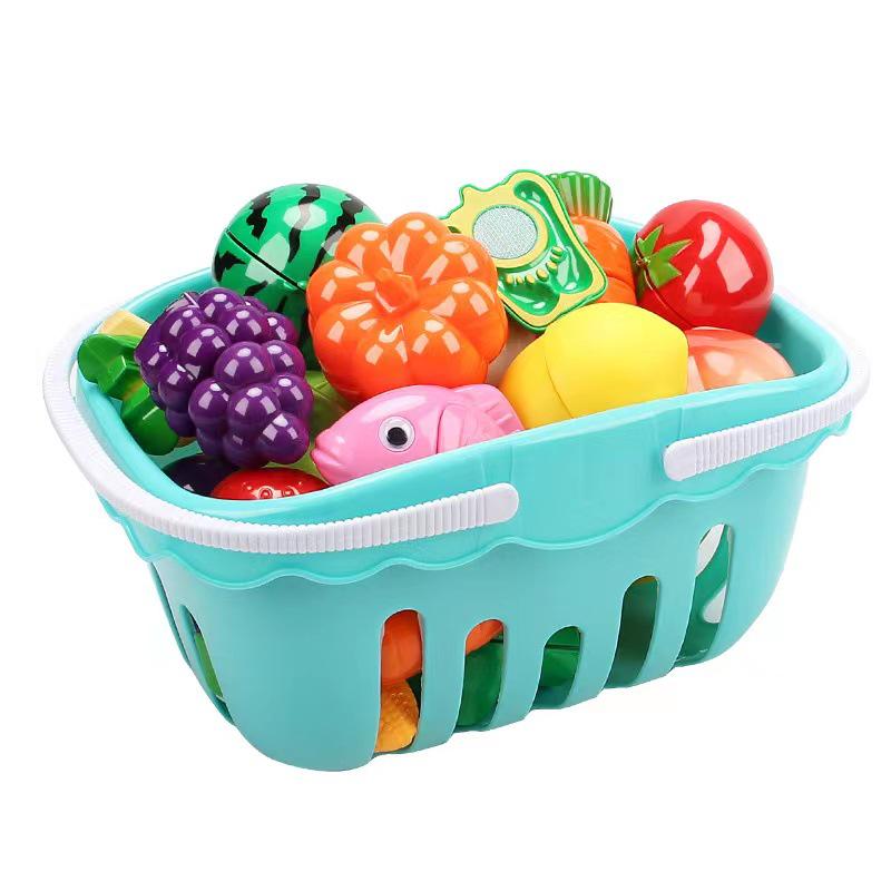 Kids' Velcro Fruit & Veggie Cutting Set - Magnetic Dollhouse Toy for Boys & Girls