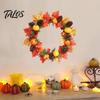 Reusable Autumn Window Decors Thanksgiving Day Wall Sticker, Pumpkin/Pinecone/Leaf Print Garland Shape Non Adhesive Fall Stickers Waterproof