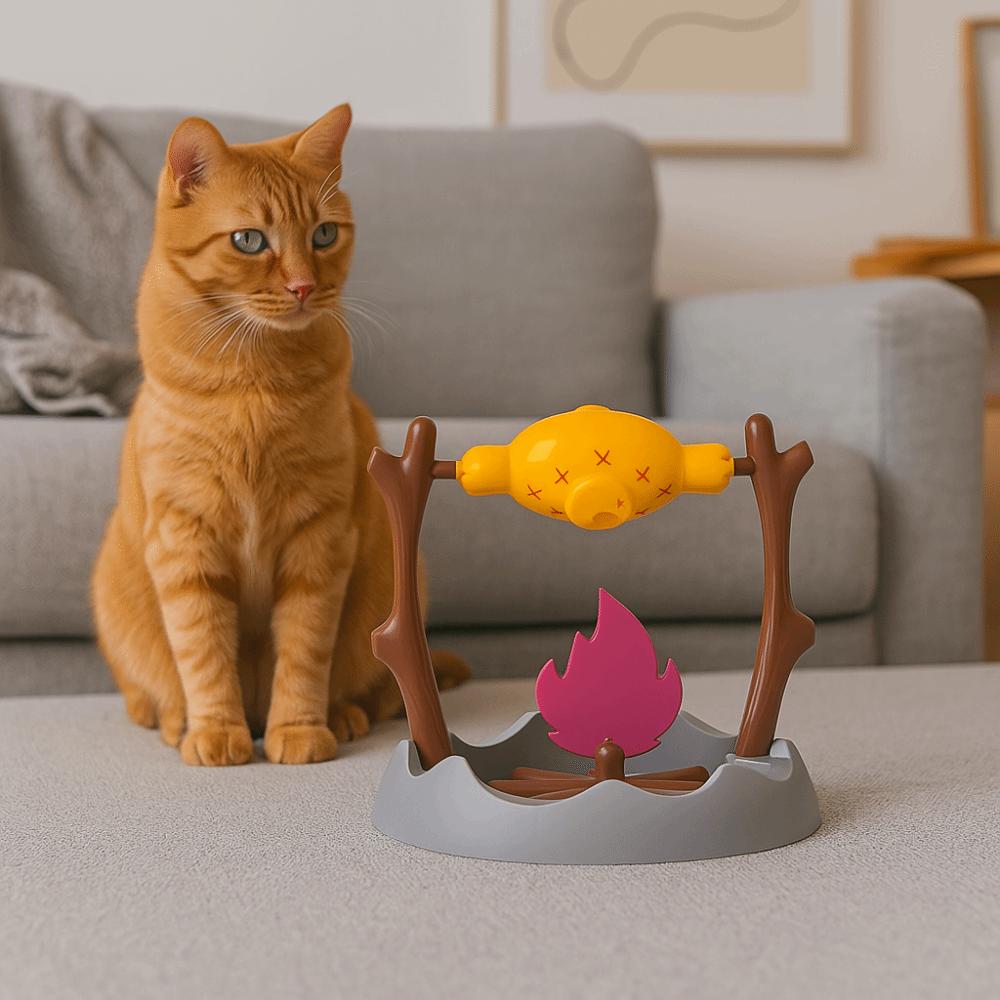 Roasted Chicken Leg Cat Leaking Food Toy Rotating Slow Feeding Pet Cat Dog Toy Food Leakage Device Relieve Boredom Slow Feeder