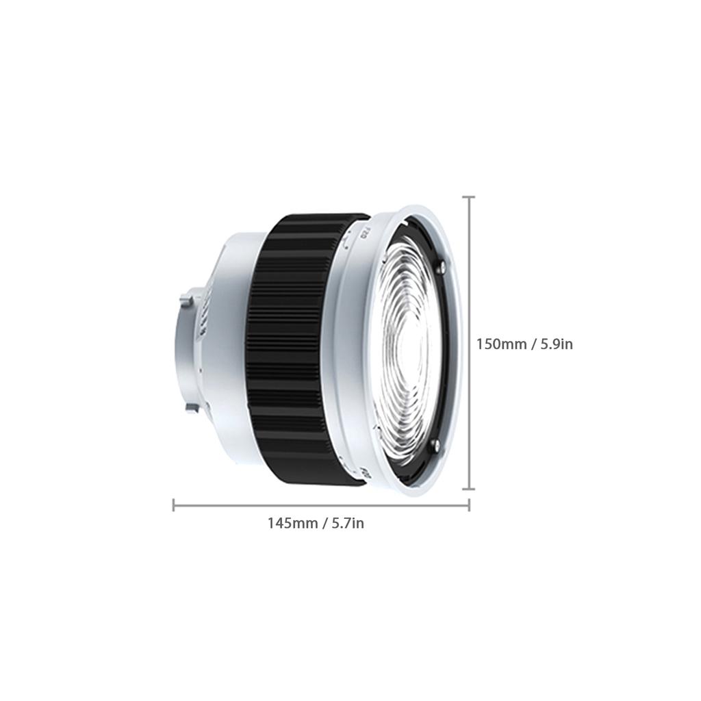 Fresnel Lens for Bowens Mount 10 degrees   45 degrees  Optical Focusing 10X Brighter with Detachable 4 Leaf Barn Door