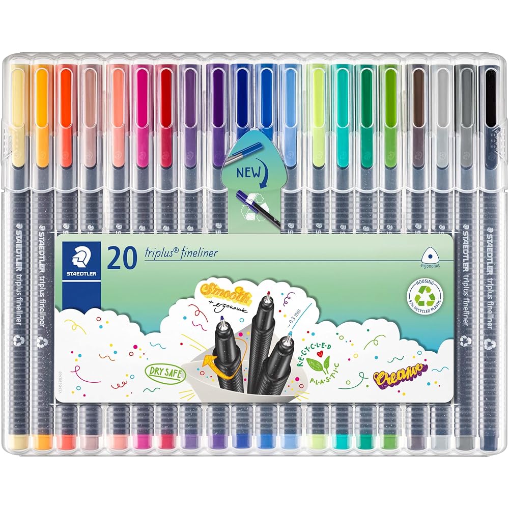 STAEDTLER (STAEDTLER) Water-based Pen Plus 0.3 mm Triangular Shaft 20 Colors 334 SB20