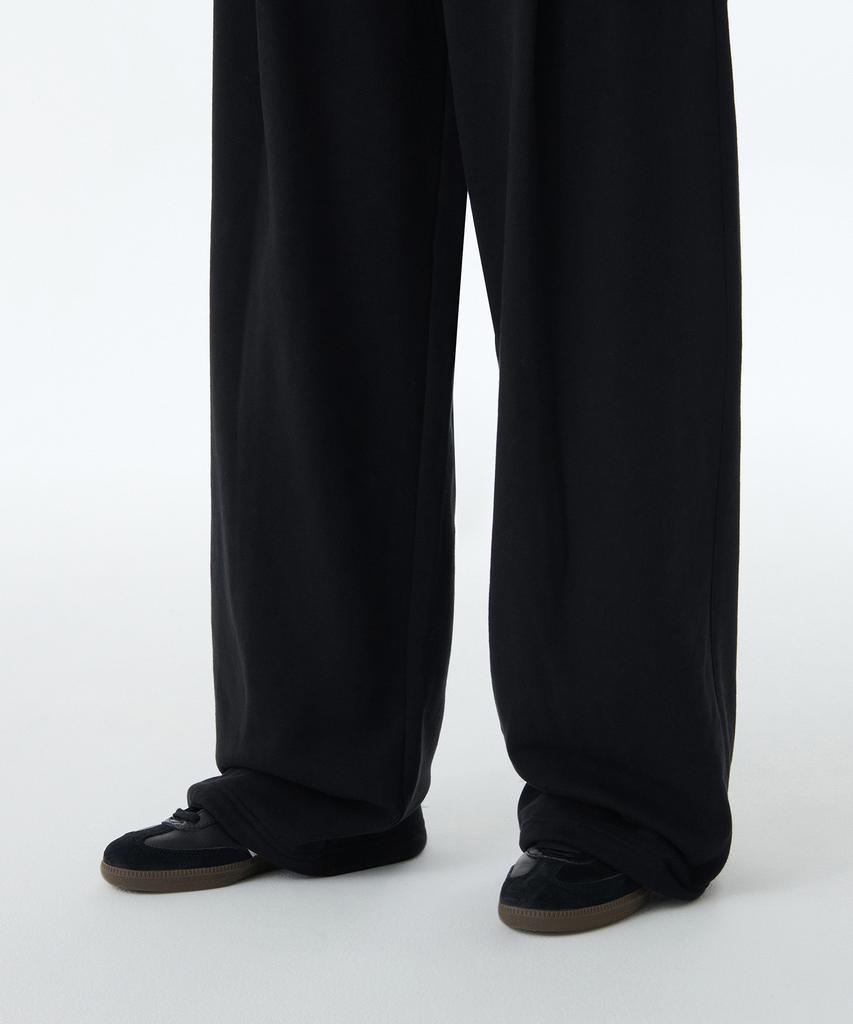 MUSINSA STANDARD WOMAN Women'S Deep Tuck Variable Wide Lounge Sweatpants [Black]