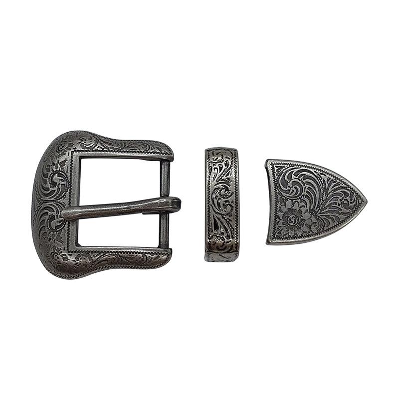 1 Set Metal Belt Buckle for Vintage Embossed Pin Buckles DIY Leather Craft Buckle