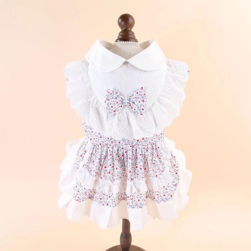 

Летняя одежда для питомцев Платье для маленькой собаки Милая цветочная юбка принцессы Померанский шпиц Ши-тцу Мальтийская болонка Пудель Бишон Шнауцер Одежда для собак XL фиолетовый