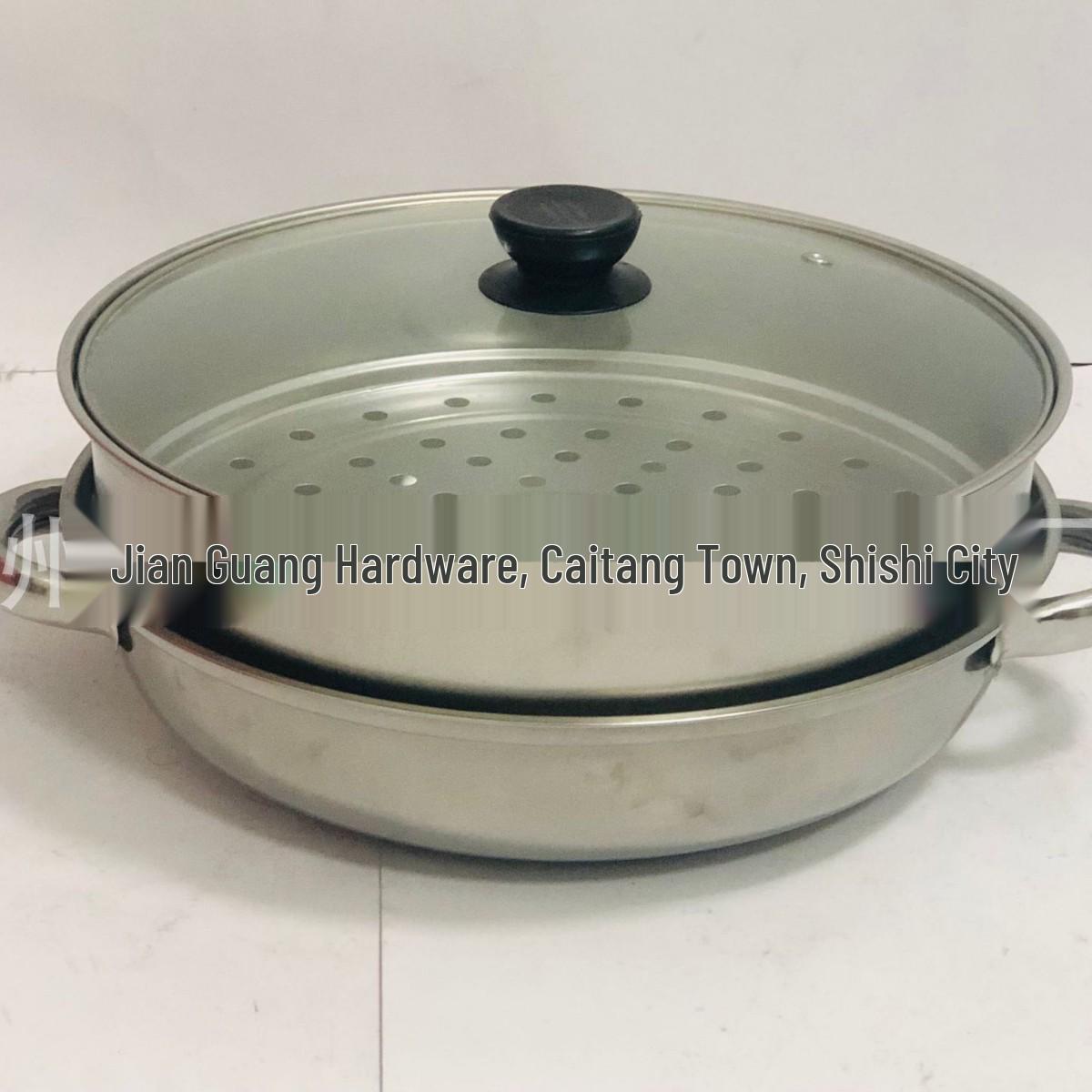 28CM Double Layer Stainless Steel Soup Steaming Pot with Large Handles