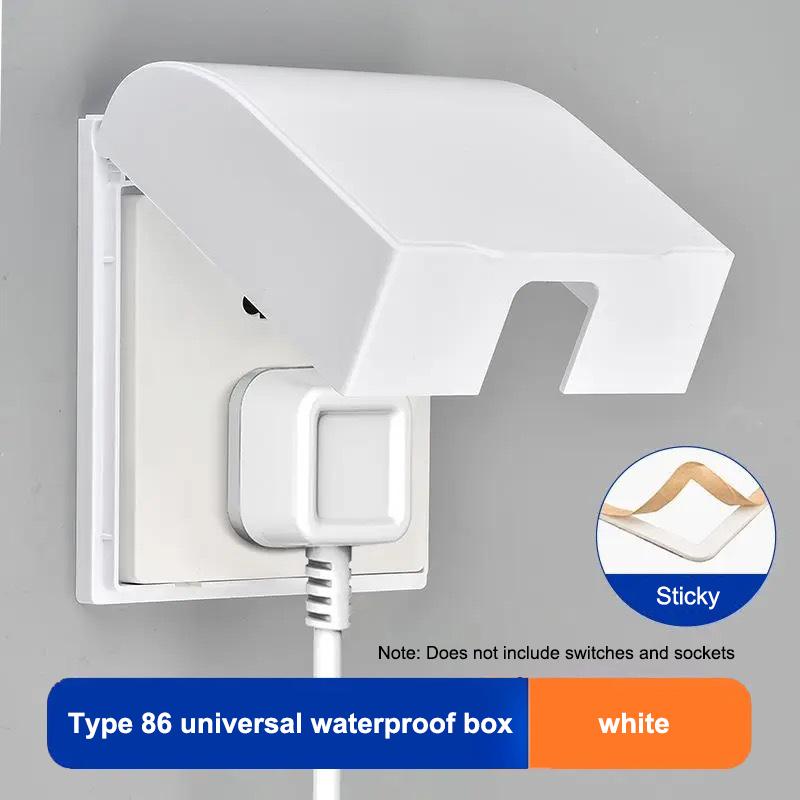 Self Adhesive Waterproof Wall Socket Cover With No Drilling Design And Easy Installation For Bathroom Kitchen Outdoor Use