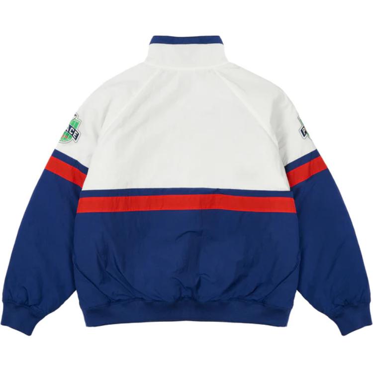 Palace Breakout Half Zip Bomber White/Navy Unisex Outerwear P27JK088