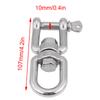 Heavy Duty 304 Stainless Steel Swivel Ring Snap Rolling Shackle Device
