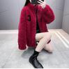 New double-sided plush short velvet imitation lamb wool coat for women, thin coat for autumn and winter sweater for women