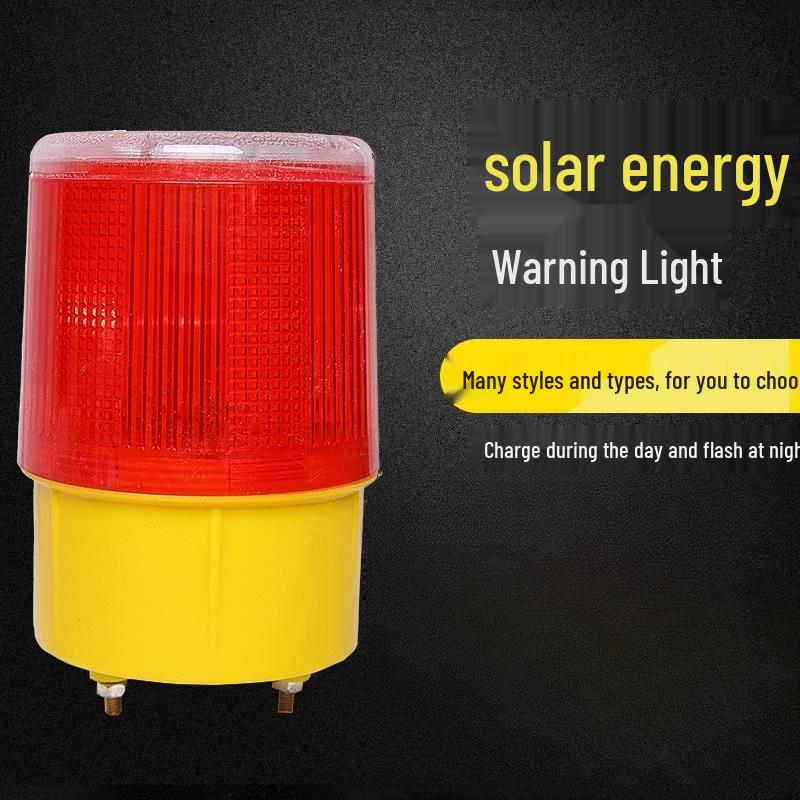 Solar Powered Safety Warning Flashing Light