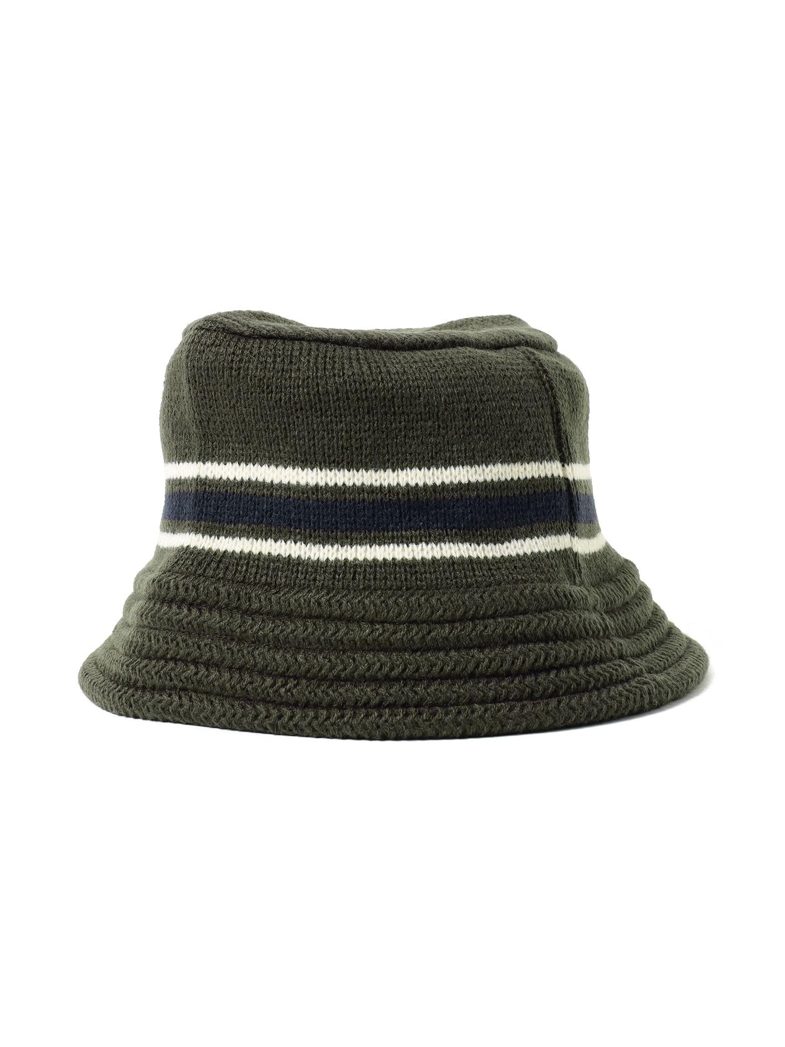 

Beams Heart Color Line Knit Bucket Gray Free Men s Hat,