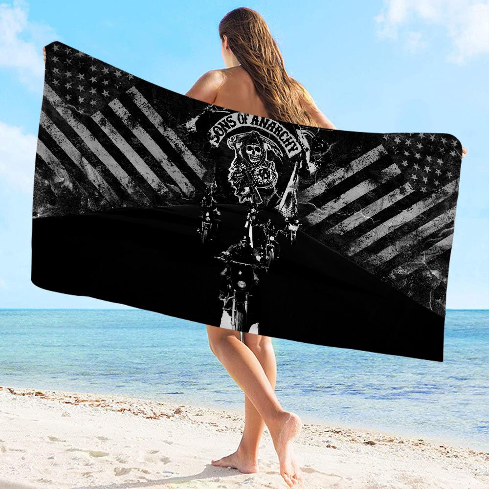 Son Of Anarchy Towel Microfiber Beach Towel Absorbent Quick Dry Soft Yoga Swimming Resort Mountain Climbing Towel