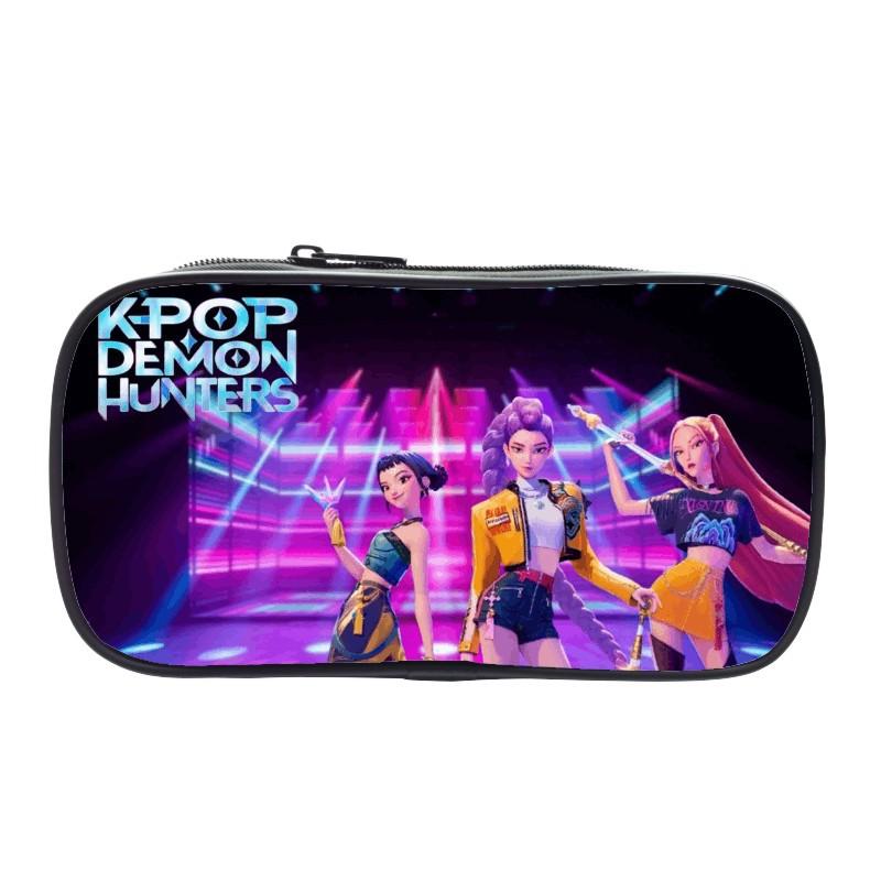 New Printed Witch Huntrix Kpop Student Pencil Bag Kpop Storage Stationery Bag Pencil Bag Men and Women