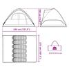 Dome Family Tent for 6 Persons White Blackout Waterproof