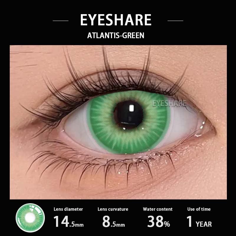 EYESHAER Farbige Kontaktlinsen, Hellblaue Brillenlinsen, Dunkelbraune Linsen in natürlicher Farbe, Hellblaue Modelinsen, 1 Paar