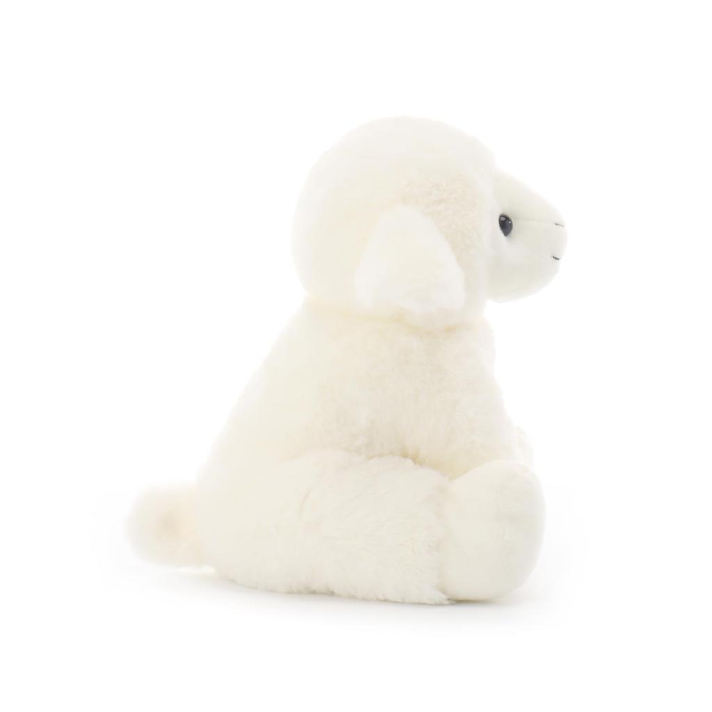 Aprikosenfarbenes Lammcreme Lamm Plüschtier für Kinder, Weich und Niedlich, Flauschiges Creme Lamm für Mädchen und Jungen, 20cm