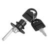 2Pcs Furniture Drawer Wardrobe File Cabinet Lock with Keys Office Security (19mm Head Black)