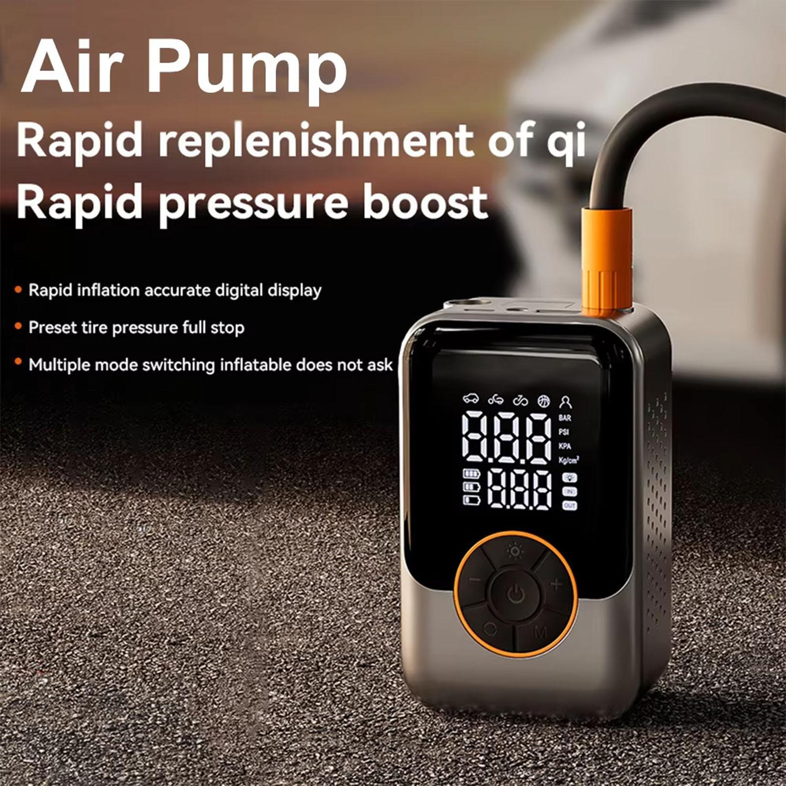 

SINGARO Tire Inflator Portable Compressor Cordless, 150 PSI Car Tires , Bike with LED Light, Digital Display s for Car, Motorcycle, B One Size