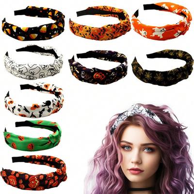 1PC Halloween Headbands Set, Pumpkin/Ghost/Cat Patterns, Festive Hair Accessories For Costume Parties