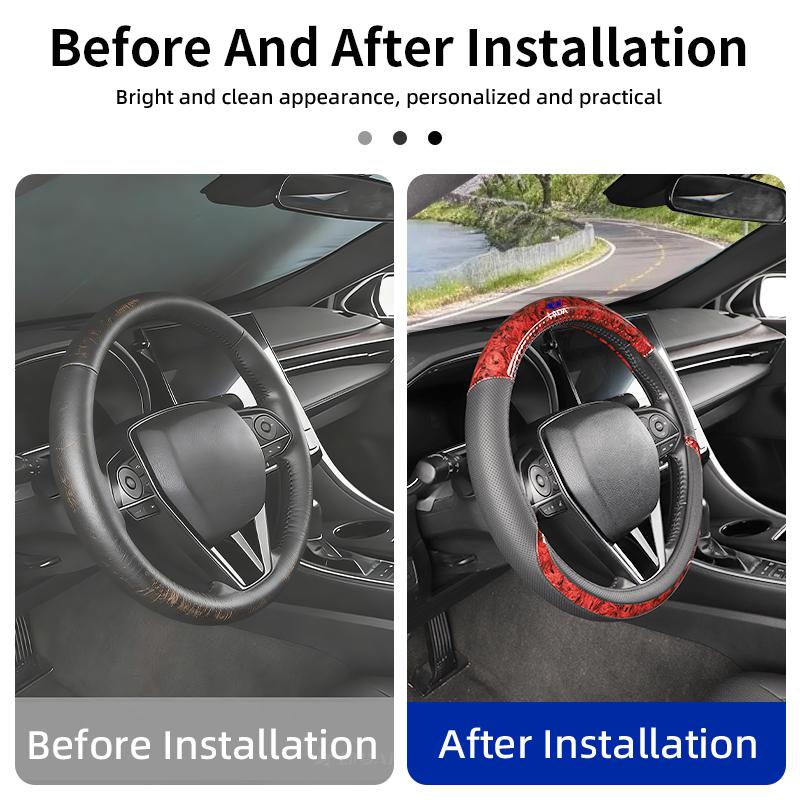 Breathable Leather Steering Wheel Cover For Lada Priora Sedan Sport Kalina Granta Vesta Niva Largus Vaz Samara 2110