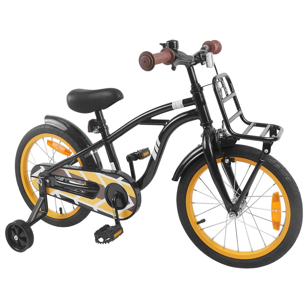 Kids  Bicycle 16 Inch for Ages 4 6 Black