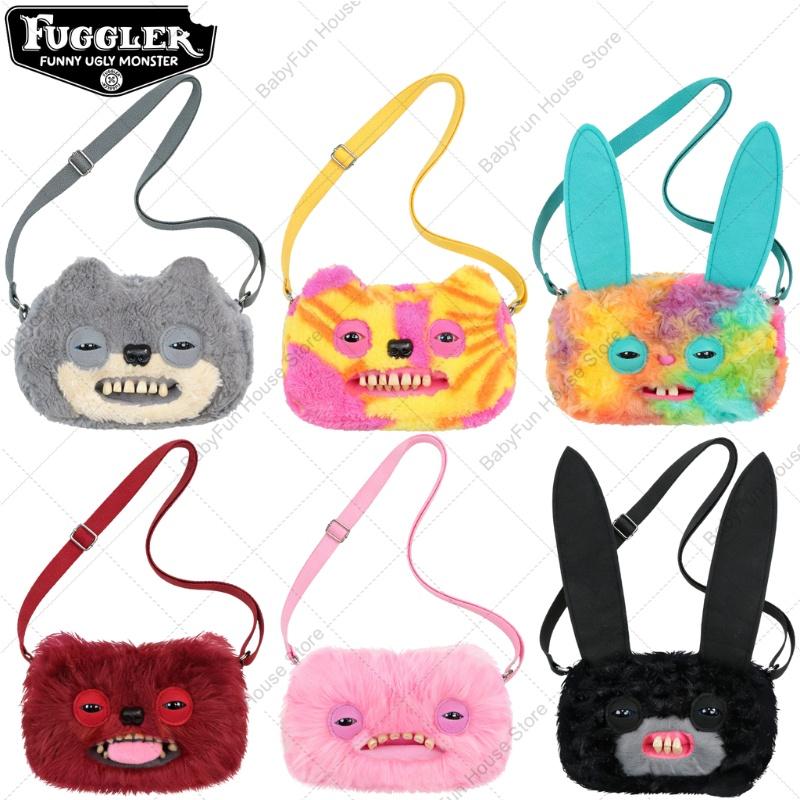 Bolsa Cruzada de Peluche de Gato Sphynx Feo Lindo Dientes Divertidos Muñeco Raro Bolso de Hombro Juguete Peculiar Regalo