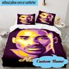 Custom Name 3PCS Legacy: Lakers Pride Bedding Set, Including 1pc Duvet Cover And 2pcs Pillowcases, Suitable for dorms and bedrooms Gift