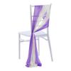 2pcs Chiffon Chair Sashes Wedding Chair Decoration 20x250cm for Wedding Aisle Party Banquet Event Baby Shower