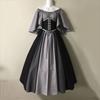Women's Off‑Shoulder Half Sleeve Maxi Dress Loose Fit High Waist Vintage Renaissance Medieval Gown