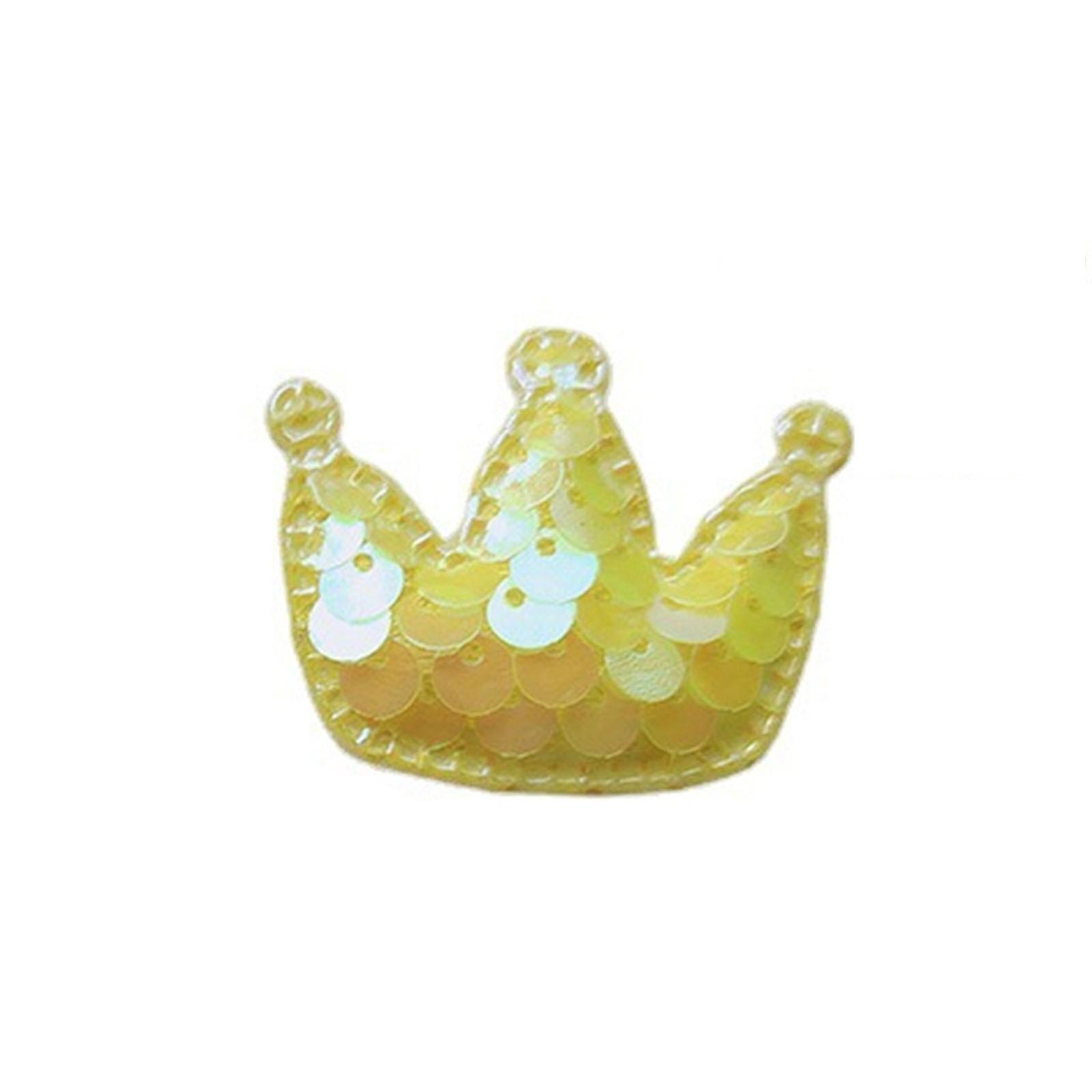 

20 шт. блестящие короны аппликация мягкие нашивки для DIY головные уборы заколки для волос декор одежда шляпа ремесла швейные принадлежности One Size жёлтый